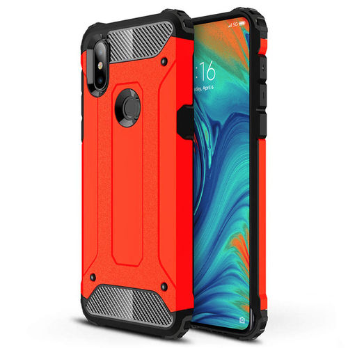 Military Defender Tough Shockproof Case for Xiaomi Mi Mix 3 5G - Red